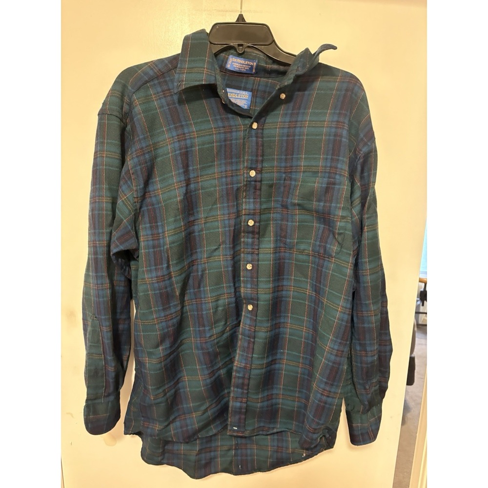 Vintage Sir Pendleton Wool Flannel Button Down Shirt Size L